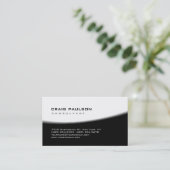 Trendy Cute Black White Spiral Visitekaartje (Staand voorkant)