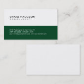 Trendy Cute Chic Dark Green White Visitekaartje (Voorkant / Achterkant)