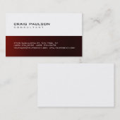 Trendy Cute Chic Dark Red White Visitekaartje (Voorkant / Achterkant)