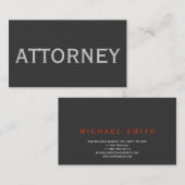 Trendy Cute Chic Plain Attorney Visitekaartje (Voorkant / Achterkant)