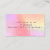 Trendy Cute Cupcake Bakery Colorful Holographic Visitekaartje (Achterkant)