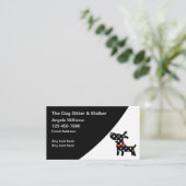 Trendy Cute Dog Sitter Moderne Visitekaartjes (Staand voorkant)
