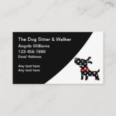 Trendy Cute Dog Sitter Moderne Visitekaartjes (Voorkant)