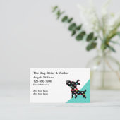 Trendy Cute Dog Sitter Walker Visitekaartjes (Staand voorkant)