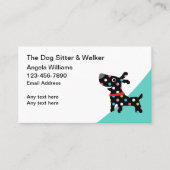 Trendy Cute Dog Sitter Walker Visitekaartjes (Voorkant)