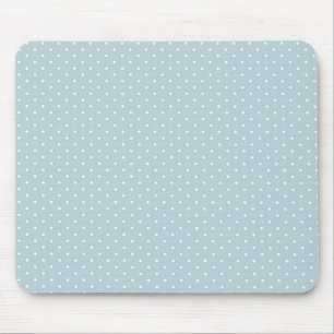Trendy Cute Girly Blue Polka Dots Pattern Muismat
