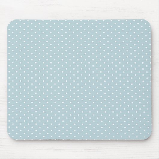 Trendy Cute Girly Blue Polka Dots Pattern Muismat (Voorkant)