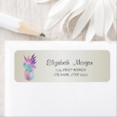 Trendy Cute Girly Pineapple Address Label (Insitu)