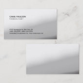 Trendy Cute Gray White Chic Visitekaartje (Voorkant / Achterkant)