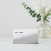 Trendy Cute Gray White Chic Visitekaartje (Staand voorkant)