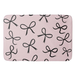 Trendy Cute Kleine Zwarte Strikken Roze Badmat
