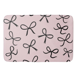 Trendy Cute Kleine Zwarte Strikken Roze Badmat