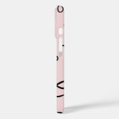 Trendy Cute Kleine Zwarte Strikken Roze Case-Mate iPhone Case (Achterkant / Links)