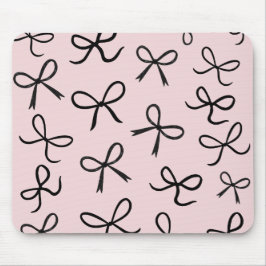 Trendy Cute Kleine Zwarte Strikken Roze Muismat