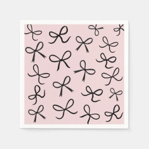 Trendy Cute Kleine Zwarte Strikken Wit Servet