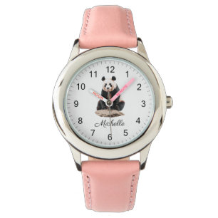 Trendy Cute Panda Beer Persoonlijk  Horloge