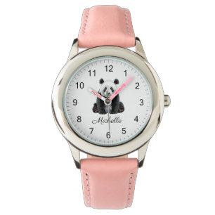 Trendy Cute Panda Beer Persoonlijk  Horloge