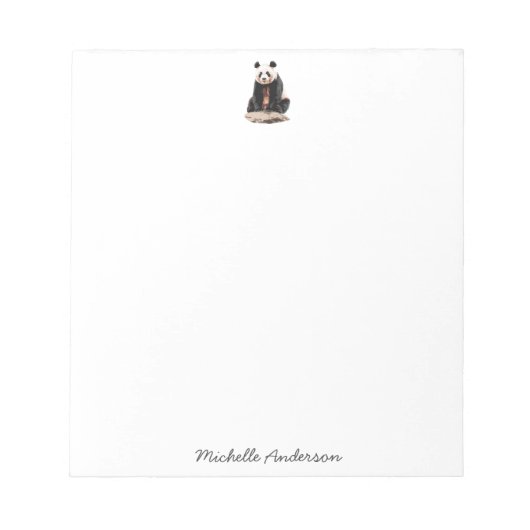 Trendy Cute Panda Beer Persoonlijk Notitieblok (Voorkant)