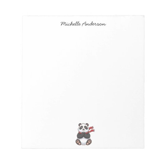 Trendy Cute Panda Beer Persoonlijk Notitieblok (Voorkant)