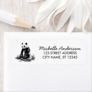 Trendy Cute Panda Beer Retouradres   Etiket
