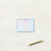 Trendy Cute Pastel Abstract Aangepast Post-it® Notes (Op bureau)