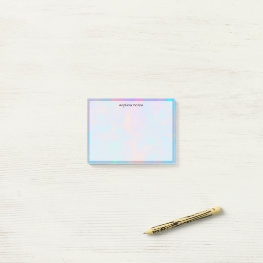 Trendy Cute Pastel Abstract Custom Post-it® Notes (Op bureau)