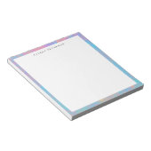 Trendy Cute Pastel Abstracte Rand Aangepast Notitieblok (Schuin)