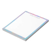 Trendy Cute Pastel Abstracte Rand Aangepast Notitieblok (Linkerzijde)