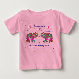 Trendy Cute Peuter Kunstzinnige Olifant Baby T-shi