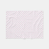 Trendy Cute Pink White Polka Dots Pattern Fleece Deken (Voorkant (Horizontaal))