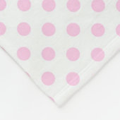 Trendy Cute Pink White Polka Dots Pattern Fleece Deken (Hoek)