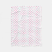Trendy Cute Pink White Polka Dots Pattern Fleece Deken (Voorkant)