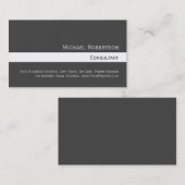 Trendy Cute Plain Grey White Visitekaartje (Voorkant / Achterkant)