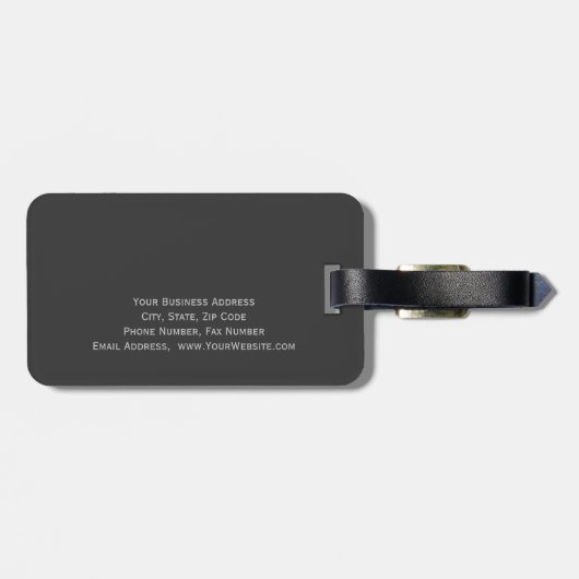 Trendy Cute Plain Monogram Attorney Bagagelabel (Achterkant horizontaal)