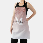 Trendy Cute Roos Gold Driving Glitter Monogram Schort (Insitu)