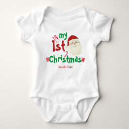 Trendy Cute Santa Claus My First Christmas Newborn Romper