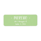 Trendy Cute Stylish | Bleek groen retouradres Etiket (Voorkant)