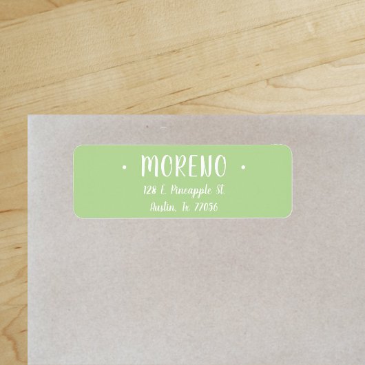 Trendy Cute Stylish | Bleek groen retouradres Etiket