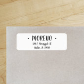 Trendy Cute Stylish Familienaam Return Address Etiket