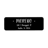 Trendy Cute Stylish | Zwart | Retouradres Etiket (Voorkant)