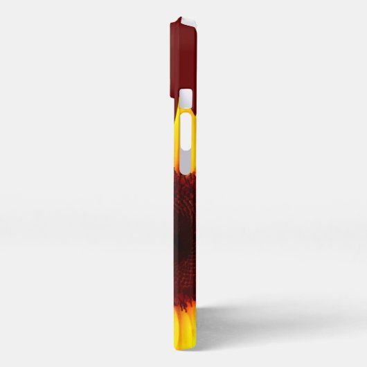 Trendy Cute Sunflower Monogram iPhone Hoesje (Linkerkant)