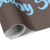 Trendy Cute Teddy Bear Boy Baby shower Cadeaupapier (Rol Hoek)