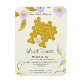 Trendy & Cute Waterverf Gouden Bijenkorf Baby Show Magneet