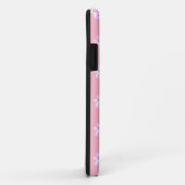 Trendy cute witte poten op roze Case-Mate iPhone case (Achterkant/rechts)