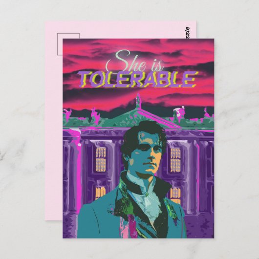 Trendy Cyberpunk Ze is verdraagzaam Mr Darcy Briefkaart (Voorkant / Achterkant)