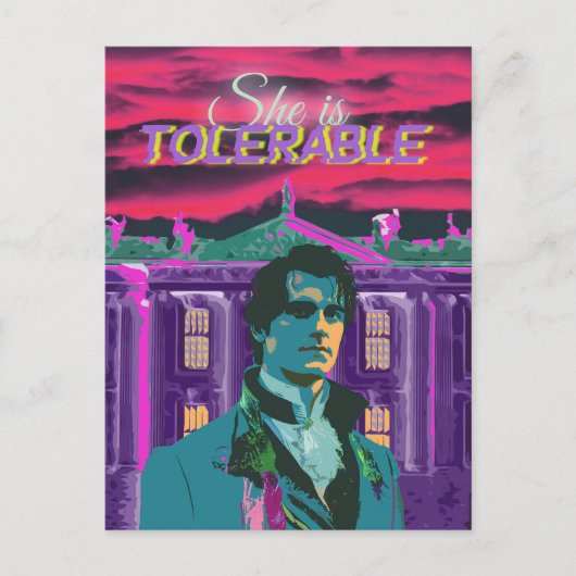 Trendy Cyberpunk Ze is verdraagzaam Mr Darcy Briefkaart (Voorkant)