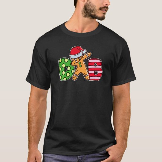 Trendy Dab Dabbing Gingerbread Dancing Merry Chris T-shirt (Voorkant)