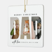 Trendy DAD Aangepaste Fotocollage Keramisch Ornament (Links)