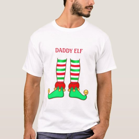 Trendy Dad Elf Kerstmis T-shirt (Voorkant)