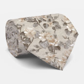 Trendy Dad Gifts Gardenias Stropdas (Opgerold)